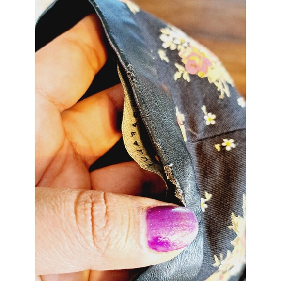 Zara Trafaluc Floral Mid Rise Ankle Zip Stretch Trouser Skinny Pants, Small 6 - Picture 7 of 9